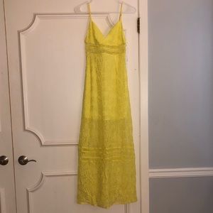 Hello molly yellow floral long dress
